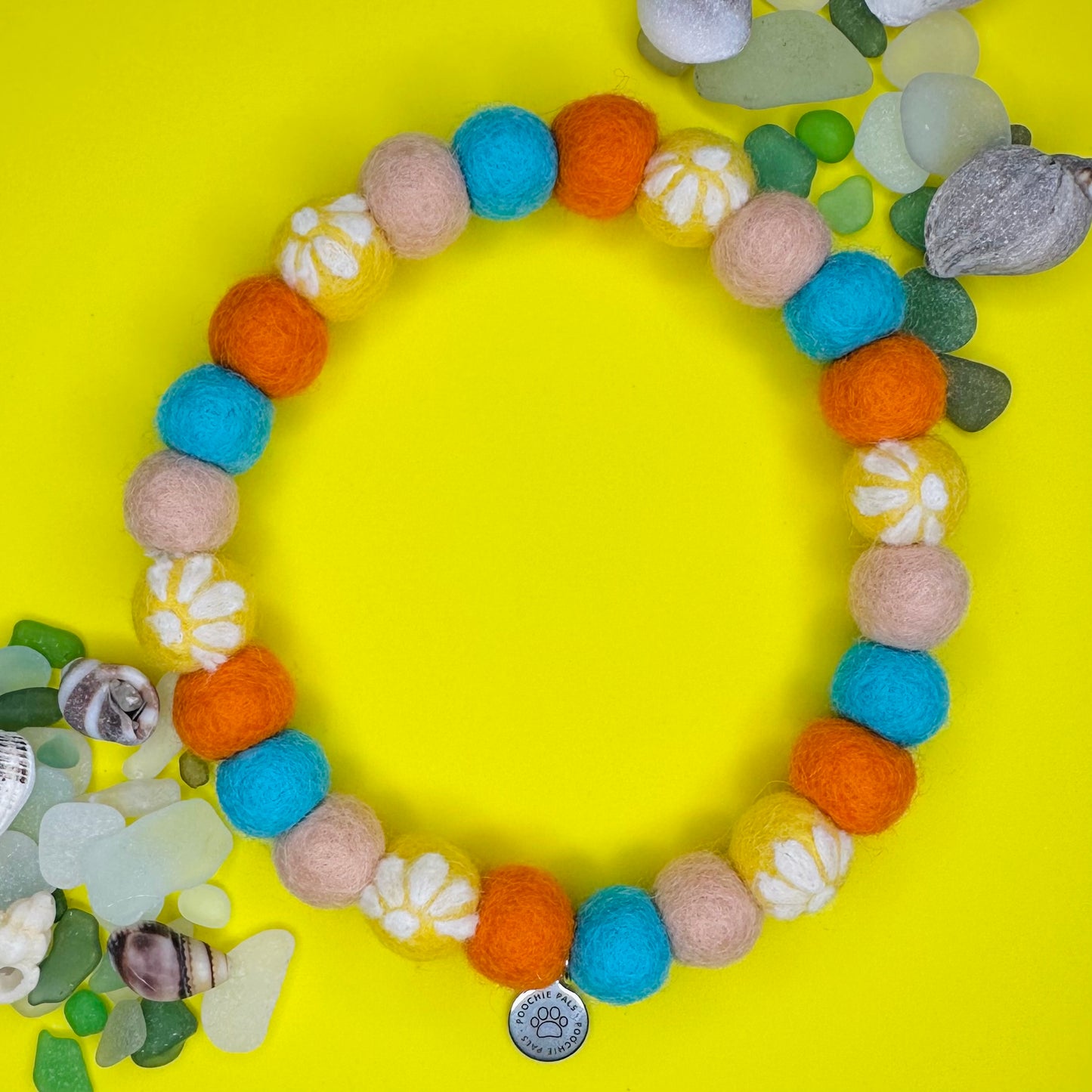 Summer Shell Pom Pom Collar