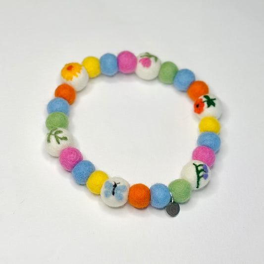 Secret Garden Felted Pom Pom Collar
