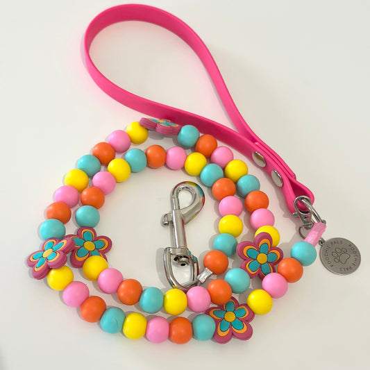 Paws & Groove Flower Beaded Lead