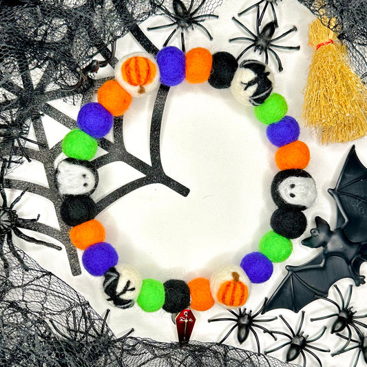 Monster Mash Pom Pom Collar
