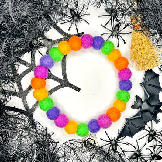 Trick or Treat Pom Pom Collar