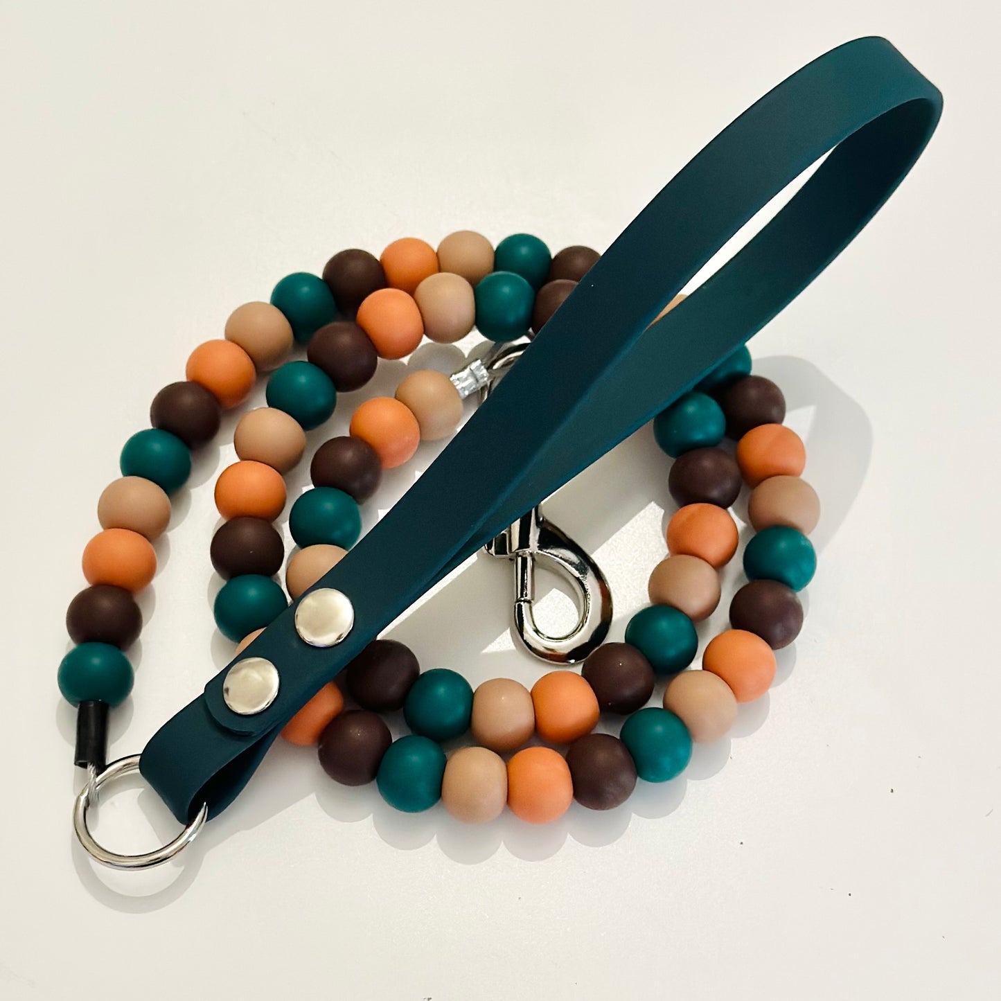 Evergreen Ember Beaded Dog Lead