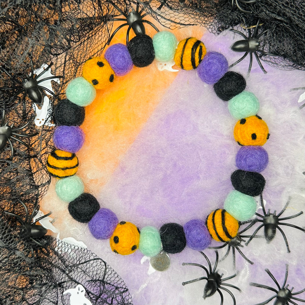 Hocus Pupus Halloween Pom Pom Collar